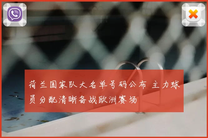 荷兰国家队大名单号码公布 主力球员分配清晰备战欧洲赛场